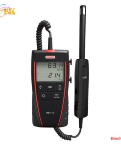 Đơn vị đo lường Phạm vi đo Độ chính xác Nghị quyết Độ ẩm tương đối % RL Từ 5 đến 95% rh Độ chính xác (Độ lặp lại, độ tuyến tính, độ trễ): ± 1,8% rh (từ 15 đến 25 ° C) Độ không đảm bảo hiệu chuẩn của nhà máy: ± 0,88% RH Độ lệch liên quan đến nhiệt độ: ± 0,04 x (T-20)% RH ° C hoặc T> 25 ° C) 0,1% rh Điểm sương ° C td, ° F td Từ -40 đến 70 ° C td ± 0,8% số đọc ± 0,6 ° C td 0,1 ° C td Nhiệt độ môi trường ° C, ° F Từ -20 đến 70 ° C ± 0,4% số đọc ± 0,3 ° C 0,1 ° C Thông số kỹ thuật chung Yếu tố đo lường Kiểm duyệt kỹ thuật số (CMOS) Trưng bày 4 dòng, công nghệ LCD (kích thước: 50 x 36mm) 2 dòng gồm 5 chữ số với 7 phân đoạn (giá trị) 2 dòng 5 chữ số với 16 phân đoạn (đơn vị) Cáp Cuộn, dài 0,5m, mở rộng lên 2,4m Nhà ở ABS, bảo vệ IP54 Bàn phím 5 phím Sự phù hợp Chỉ thị CEM 2004/108 / CE và NF EN 61010-1 Cung cấp năng lượng Pin 4 x AAA LR03 (1.5V) Tuyệt vọng Khí trung tính Nhiệt độ hoạt động (Thiết bị) Từ -10 đến + 50 ° C Nhiệt độ lưu trữ Từ -20 đến + 80 ° C Tự động ngắt Điều chỉnh từ 0 đến 120 phút Cân nặng 310g