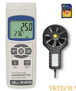 Máy đo tốc độ gió, lưu lượng gió, độ ẩm, nhiệt độ Lutron AM-4207SD