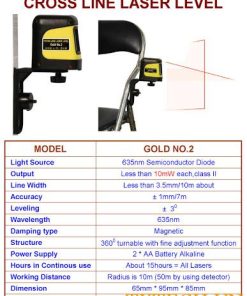 Thông số Máy quét laser TCVN GOLD-NO.2